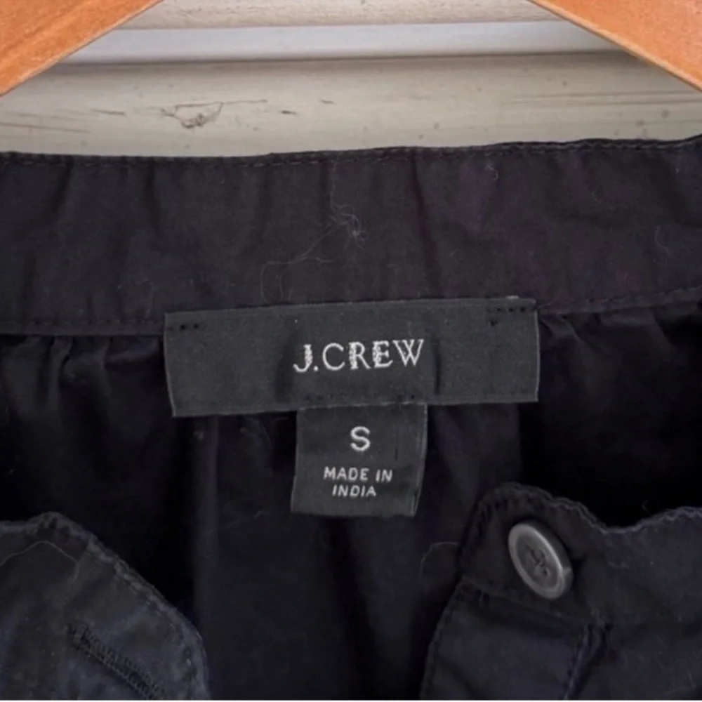 J. Crew Black Victorian Cotton Top